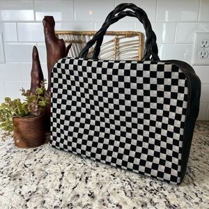 Vintage Checkerboard Hand Bag